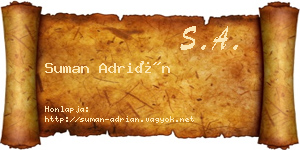 Suman Adrián névjegykártya